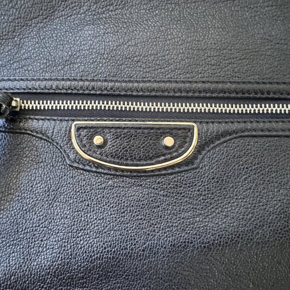 Balenciaga Metalic Edge Clutch Bag Black Silver CityHardware Excellent Condition - Picture 7 of 9